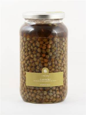 Câpres à l'huile d'olive de petit calibre